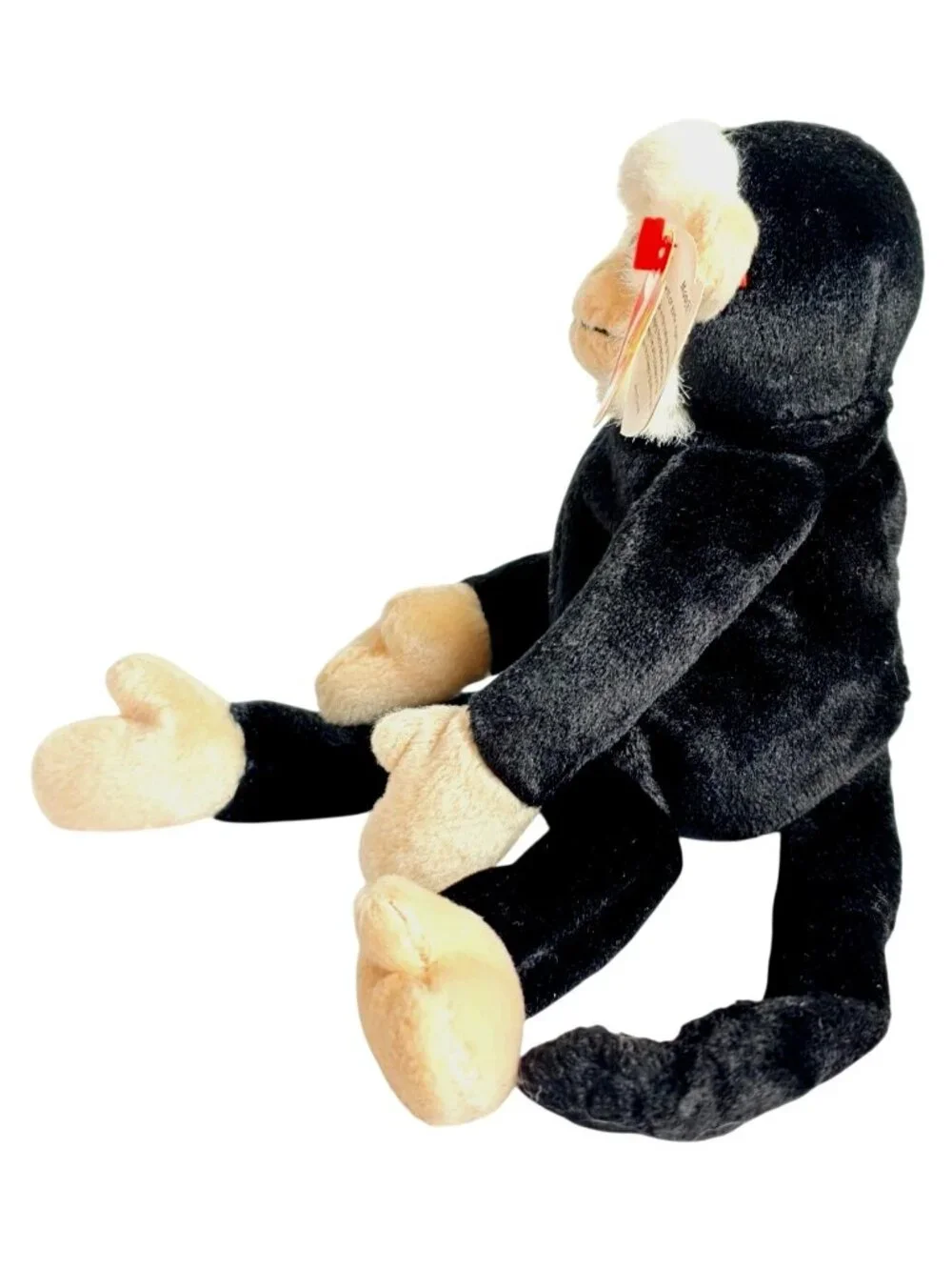 Ty Beanie Babies Mooch Monkey Plush MWMT 1998 Black Tan Retired DOB Aug 1 Collec